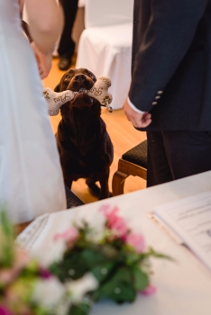 Preview: ♥ Ringkissen Knochen Punkte Wunschname Stickerei Hochzeit Hochzeitsknochen Just Married I Do